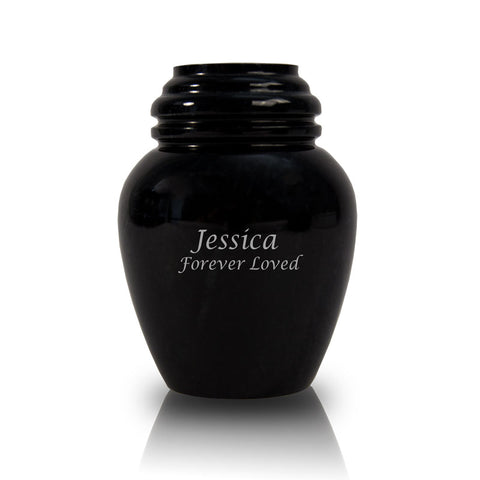 Black Marble Cremation Keepsake Urn