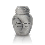 Cloud Gray Marble Cremation Keepsake Urn