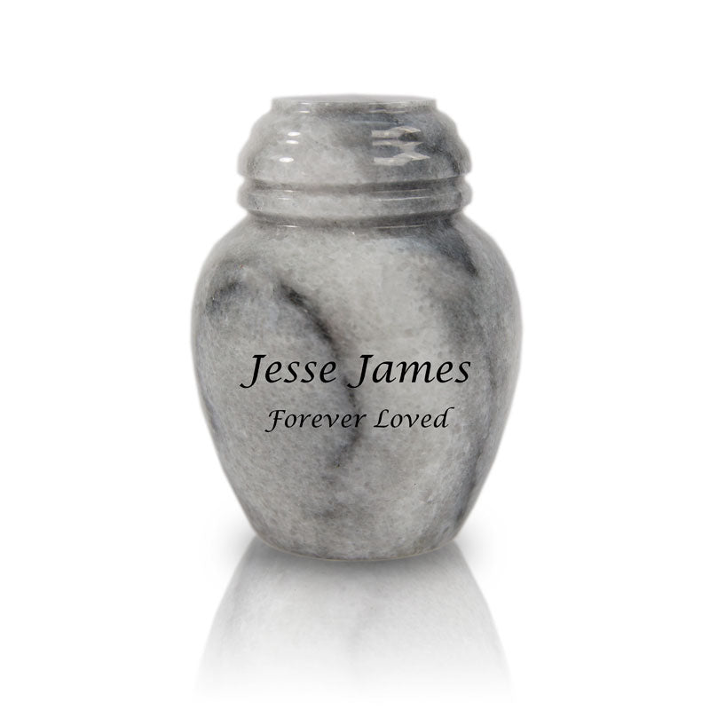 Cloud Gray Marble Cremation Keepsake Urn