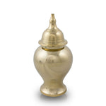 Shiny Brass Pet Urn - Small