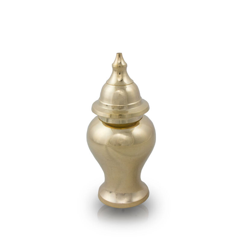 Shiny Brass Pet Urn - Extra Small