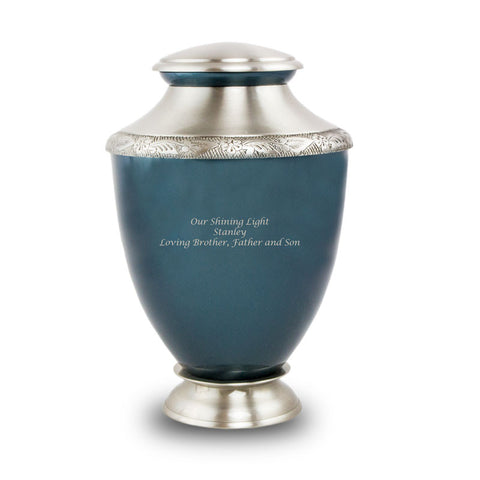 Artisan Indigo Cremation Urn - Large