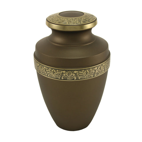 Floral Grecian Cremation Urn - Bronze