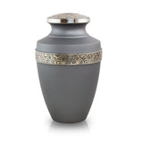 Floral Grecian Cremation Urn - Pewter