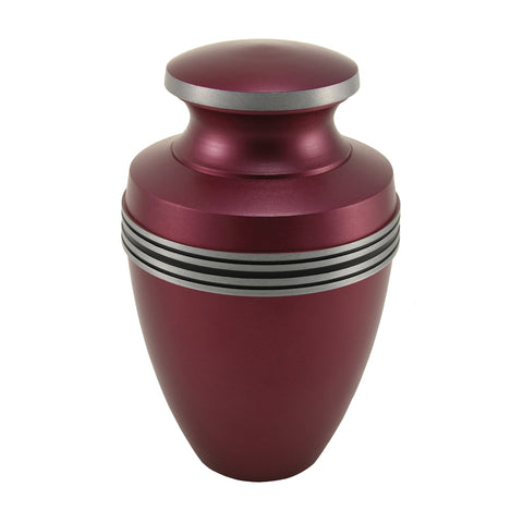 Wine Red Grecian Cremation Urn - Large