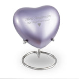 Lineas Lilac Cremation Keepsake Heart