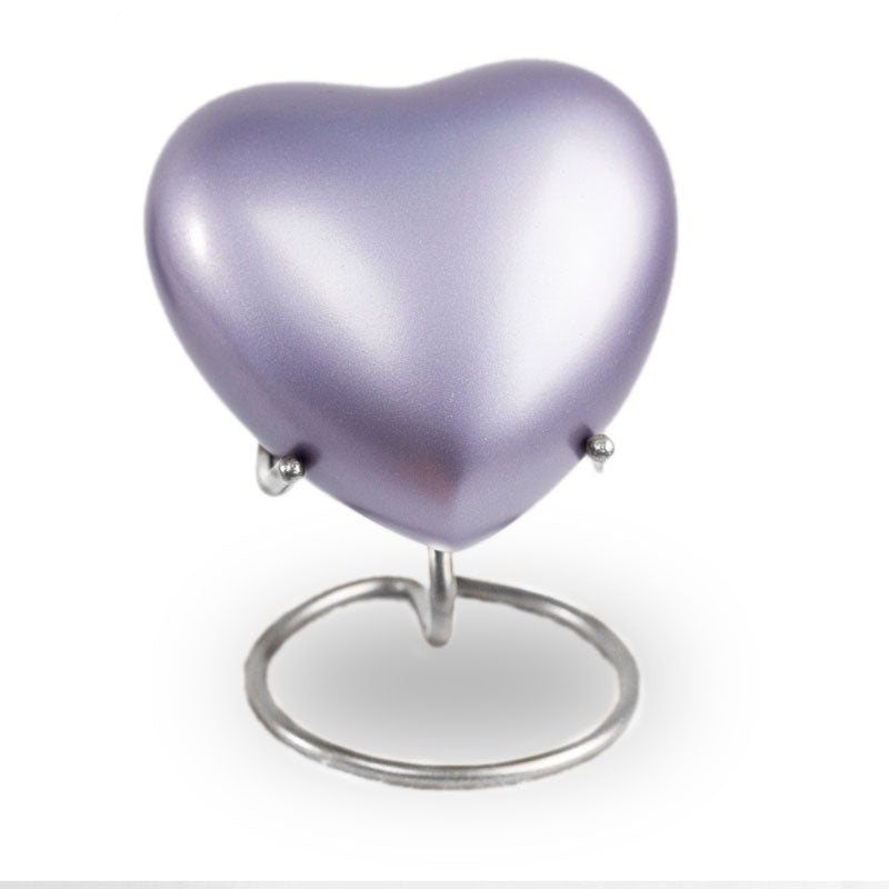 Lineas Lilac Cremation Keepsake Heart