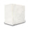 Natural white marble cremation urn with grey veining main image.