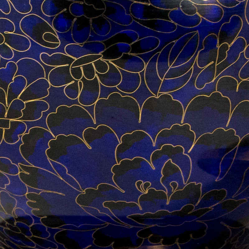 Royal Blue Cloisonne Cremation Urn