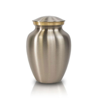 Handsome Pewter Cremation Urn - Extra Small