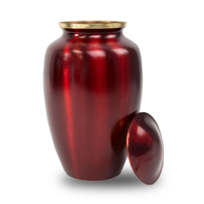 Deep Red Cremation Urn for Ashes – Funeralwise Store