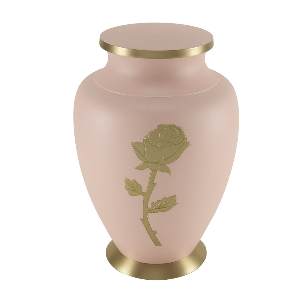 Aria Rose Metal Cremation urn main image.