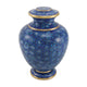 Essence blue floral cloisonne urn with gold accents main image.