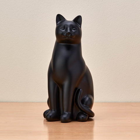 Grand Cat Cremation Urn - Black