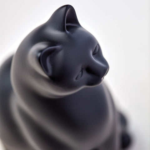 Grand Cat Cremation Urn - Black