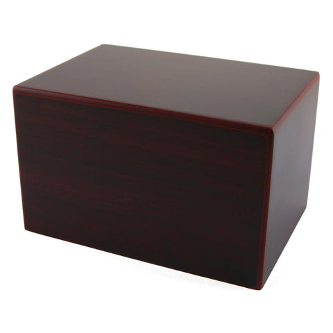 Large Cherry Cremation Urn with Sliding Panel Box