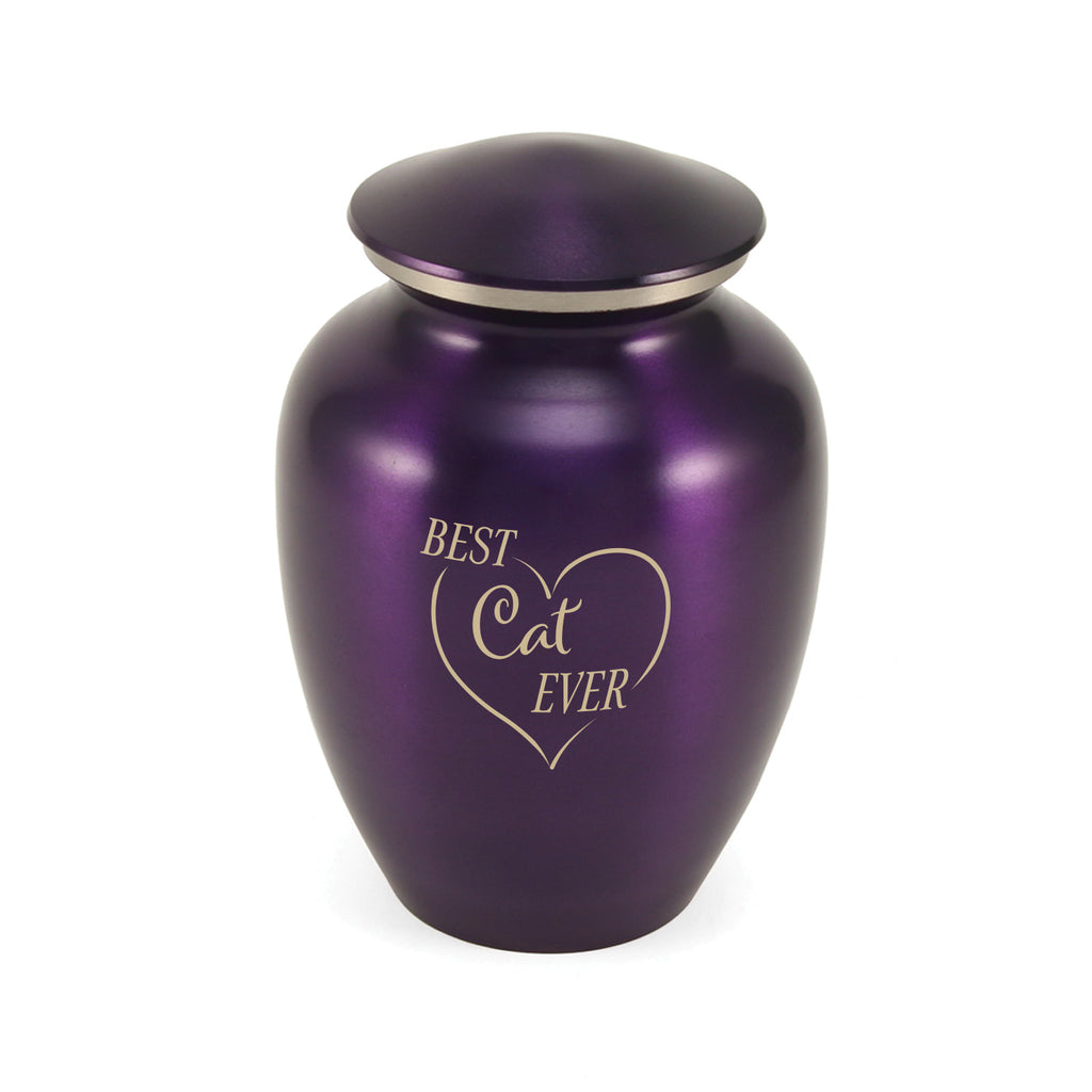 Classic Expressions: "Best Cat Ever" Purple Pet Urn In Petite