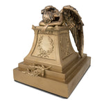 Bronze painted angel statue urn for cremation ashes, styled after William Wetmore Story's Angel of Grief main image.