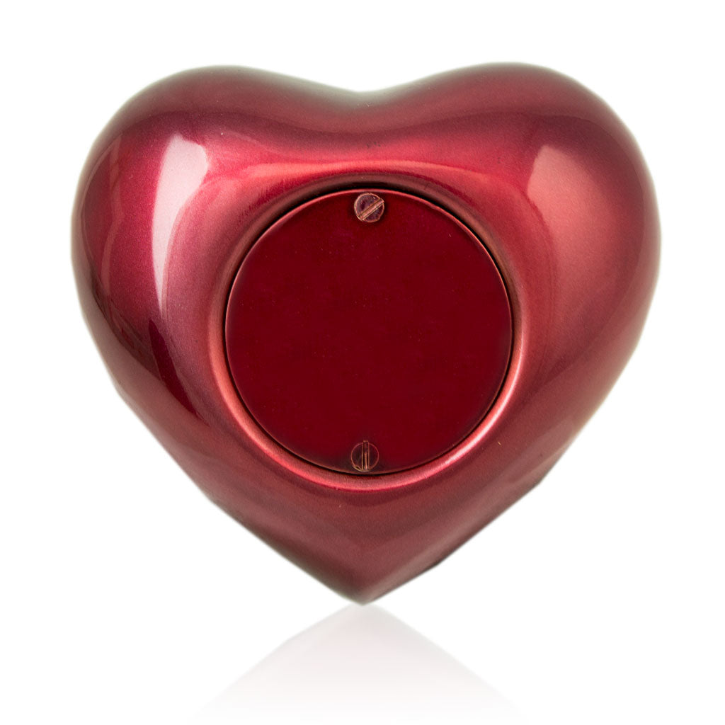 Arielle Heart Urn Keepsake in Ruby Red