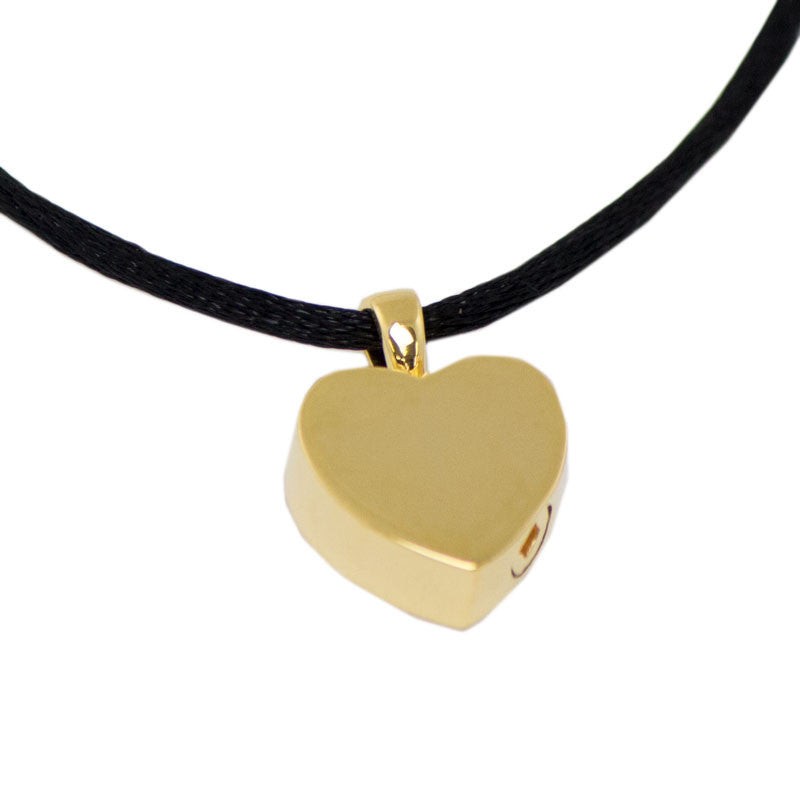 Gold Heart Cremation Urn Necklace