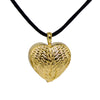 Gold Angel Wing Heart Cremation Pendant