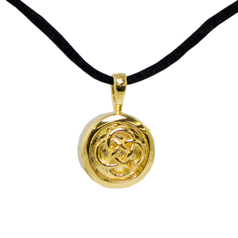 Gold Celtic Signet Cremation Necklace