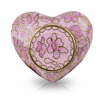 Cloisonne Rose Cremation Keepsake Heart