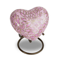 Cloisonne Rose Cremation Keepsake Heart