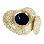 Cloisonne Opal Cremation Keepsake Heart