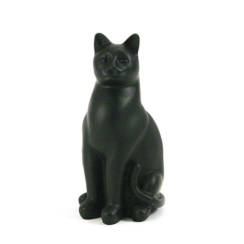 Grand Cat Cremation Urn In Black