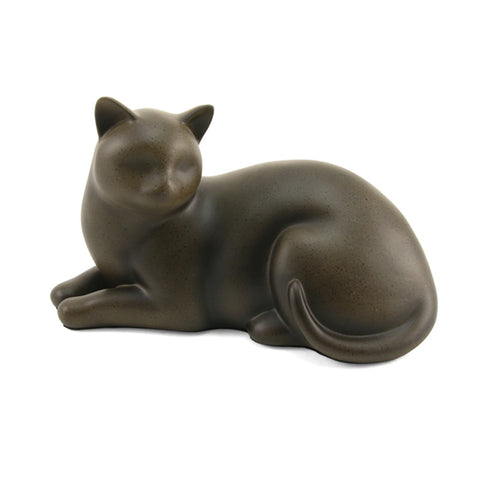 Cozy Cat Cremation Urn in Sable