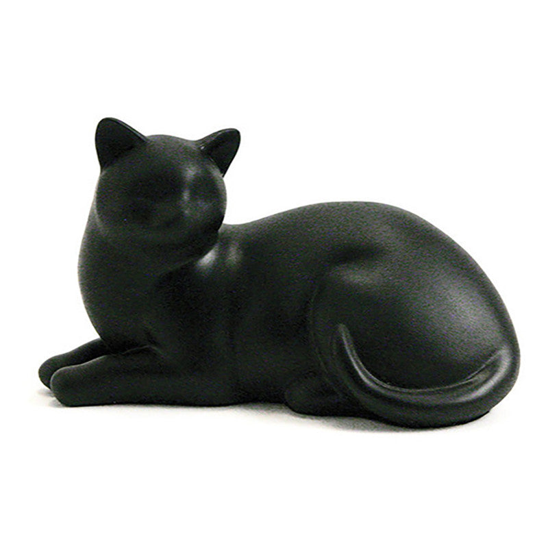 Cozy Cat Cremation Urn - Black