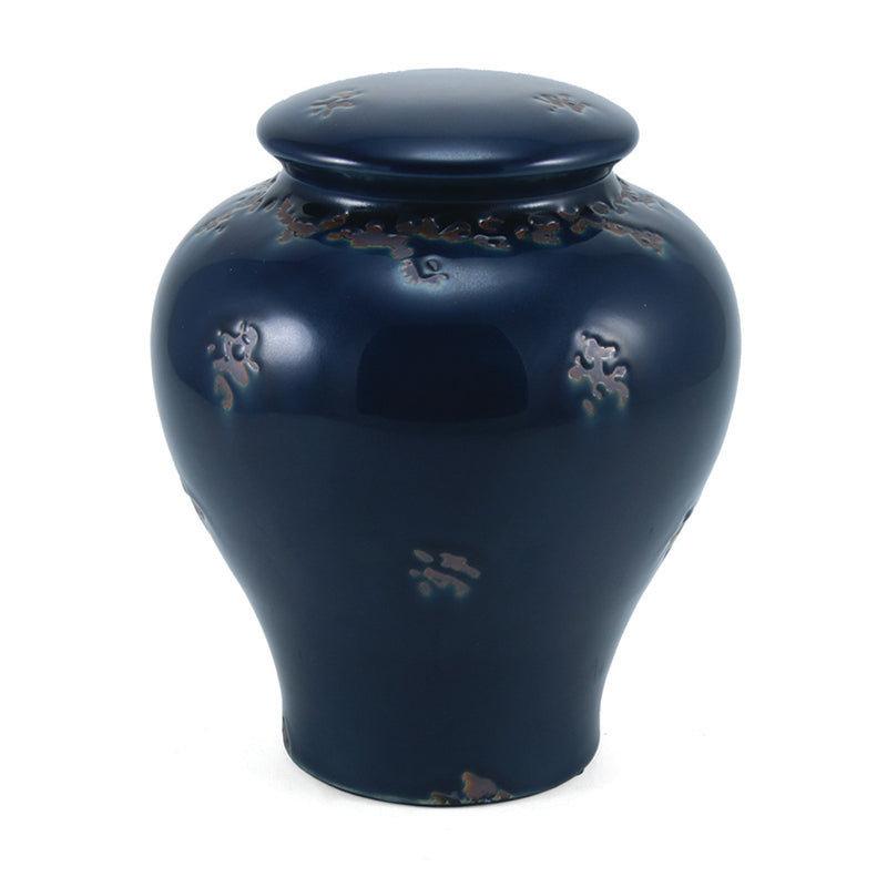 Linden Large Ceramic Urn - Blue