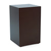 A bold steel urn box with antique bronze powder coat finish, perfect for up to two-hundred cubic inches of ash.