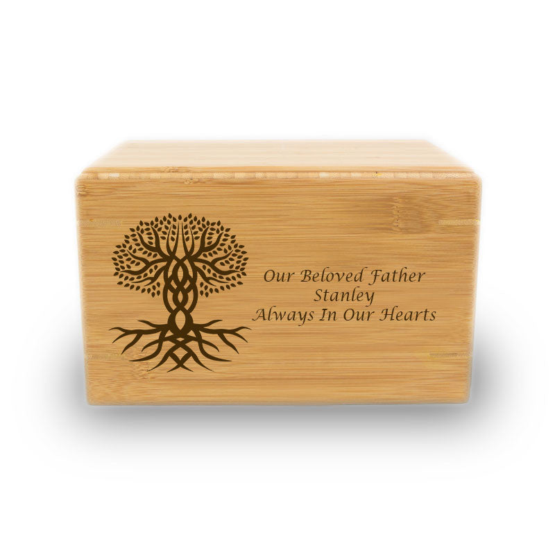 Tree of Life Cremation Urn - Bamboo Box