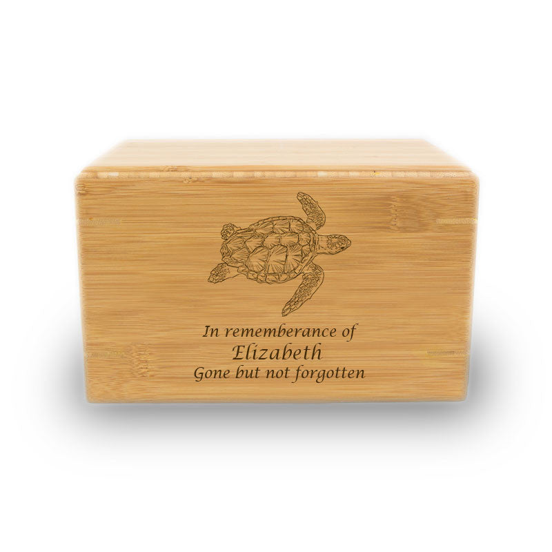 Sea Turtle Cremation Urn - Bamboo Box