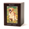 Cherry MDF Pet Photo Cremation Urn - Medium