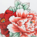 Red Peony Ceramic Cremation Urn - Medium