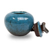 Turquoise Blue Ceramic Keepsake Urn