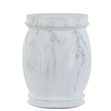 White Faux Marble Cremation Urn - Large