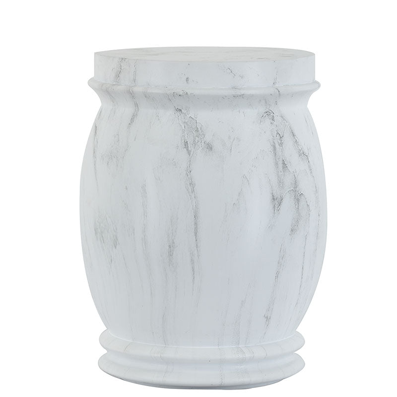 White Faux Marble Cremation Urn - Large