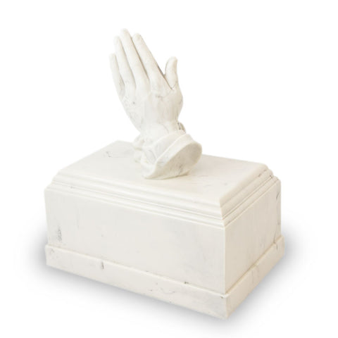 Praying Hands Marbleized Cremation Urn
