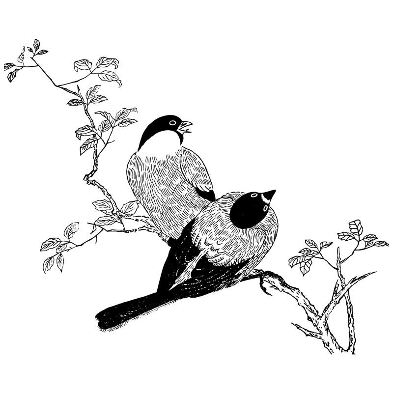 Spring Birds Engraving- Large