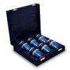 Dark Blue Banded Cremation Urn - Keepsake