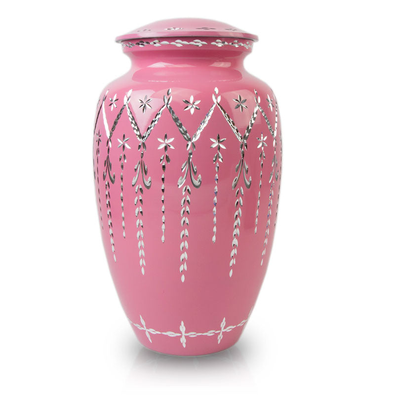 Garland Drop Cremation Urn - Pink