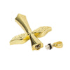 Cross with Angel Wings Cremation Necklace - Gold Vermeil