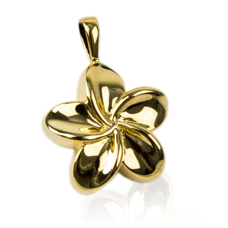 Gold Flower Cremation Urn Pendant