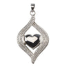 Heart Embrace Cremation Urn Pendant - Sterling Silver