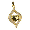 Heart Embrace Cremation Urn Pendant - Gold Vermeil
