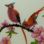 Extra Small Ceramic Cremation Urn - Floral Lovebirds
